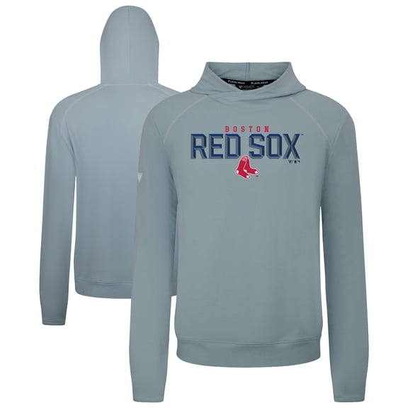 Men's Levelwear  Gray Boston Red Sox Mandate Carve Tri-Blend Hoodie
