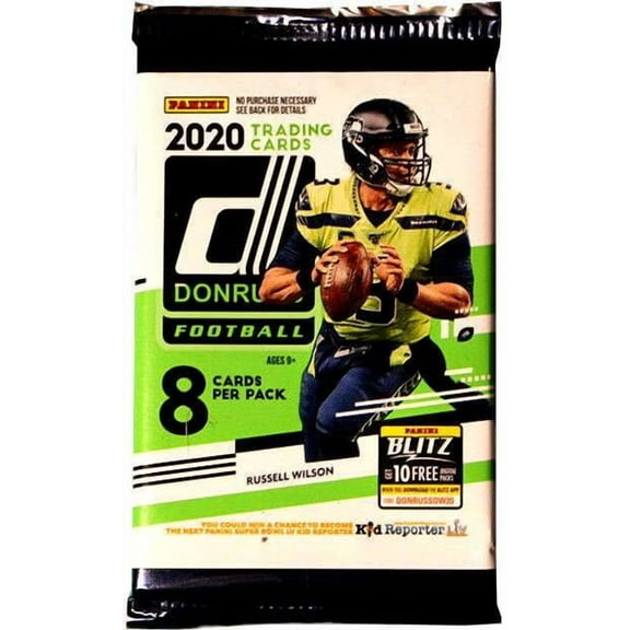 NFL Panini 2020 Donruss Football Trading Card RETAIL Pack (8 Cards!)