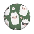 thumbnail image 2 of Bingfone Alpaca Faces Spare Tire Cover Weatherproof Universal Wheel Protectors For Rv Camper Travel Trailer Suv Truck 14 Inch, 2 of 9