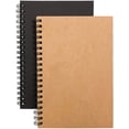 thumbnail image 1 of Cuaderno de espiral de tapa blanda, paquete de 2, bloc de bocetos en blanco, bloc de notas con espiral, diario, cuaderno planificador con papel sin rayas, 100 páginas/50 hojas, 7 x 4,75, 1 of 5