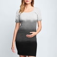 thumbnail image 4 of gakvbuo Maternity Dress For Photoshoot Womens Short Sleeve Breast-Feeding Maternity Nursing Dress Bodycon Pregnancy Scoop Neck Ruched Midi Fitted Dresses For Women 2401, 4 of 7