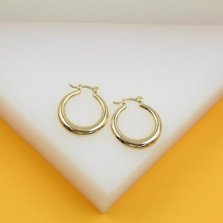 18K Gold Filled Thin to Thick Hoop Earrings (J102)