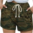 thumbnail image 2 of Okbop Athletic Shorts for Women Summer Drawstring Elastic Waist Print Loose Shorts Pockets Pants Butterfly Shorts Camouflage XL(10), 2 of 7
