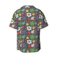 thumbnail image 2 of Xecao offers the Daisies Flowers for Men's Casual Short-sleeved Shirt, a button-up collared shirt with a pocket, perfect for beach vacations and yacht travel in the X-Large size., 2 of 7