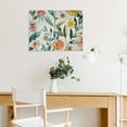 thumbnail image 5 of Chilfamy Art Modern Canvas Prints Flowers Leaves Watercolor Painting Wall Decor for Bedroom Ready To Hang Home Art Decor 16x12in, 5 of 6