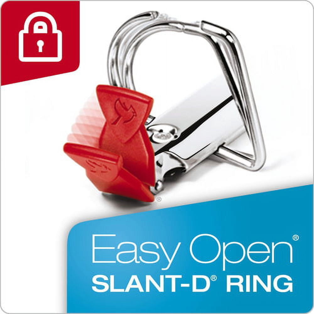 Cardinal 10350CB Premier 3 Easy Open Locking Slant D Ring 5 in. Capacity ClearVue Binder - White
