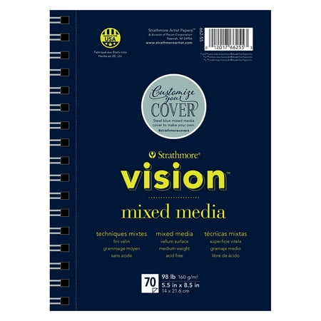 UPC: 0012017662553 | Strathmore Vision Mixed Media Paper Pad 5.5 x 8.5 70 Sheets