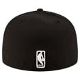 thumbnail image 4 of Men's New Era Black Boston Celtics Black & White Logo 59FIFTY Fitted Hat, 4 of 7