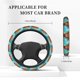 thumbnail image 3 of Balery Cute Cow Sunflowers Art Fundas elásticas antideslizantes para volante, funda protectora universal para hombre y mujer, 15 pulgadas, accesorios para coche., 3 of 6