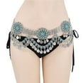 thumbnail image 2 of Beads Flower Coins Long Tassel Waist Belly Chains Vintage Dance Belts Gypsy Body Jewelry, 2 of 7