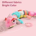 thumbnail image 3 of Ludolm Baby Toys  0-12 Months, Infant Baby Musical Stuffed Animal Toys, Soft Sensory Toys with Crinkle and Rattles, Tummy Time Toys for Newborn Boys Girls Gift, Pink Chameleon 23 Inch, 3 of 6