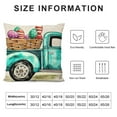 thumbnail image 5 of Nawypu  Hello Easter Bunny Eggs Truck Decorative Throw Pillow Covers  Spring Welcome Peeps Retro Porch Outdoor Home Decor, Floral Farmhouse Stripes Holiday Sofa Couch Cushion Case, 5 of 5
