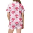 thumbnail image 4 of Ensemble de Pyjama pour Filles, Deux Pièces, Manches Longues, Imprimé Cœur, Confort Quotidien, 4 of 5
