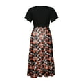 thumbnail image 5 of 2026 ! JINMGG Summer Dresses 2026, Dresses for Women 2026 Summer Dresses for Women Short Sleeve V Neck Boho Floral Print Tie Waist High Low Ruffle Cocktail Maxi Dress Orange L, 5 of 7