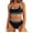Black, variant on BUIgtTklOP Women's High Waisted Bikini Sets Sporty Two Piece Swimsuits Color Block Cheeky High Cut Bathing Suits