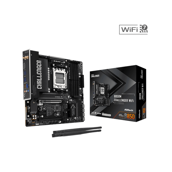 ASRock B850M Challenger WiFi AM5 AMD B850 Micro ATX Motherboard
