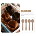 thumbnail image 6 of SILENRADAWN Small Wood Spoon Wooden Spoons Light Brown 4Pcs, 6 of 8
