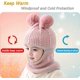 thumbnail image 2 of Kid Boy Winter Hat Bufanda para niñas bebés Set Cutest Earflap Hood Warm Knit Hat Bufandas con orejas Snow Neck Warmer Skull Cap Niños Regalo de Navidad Afortunado Sencillez, 2 of 5