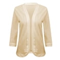 thumbnail image 2 of TRUBKH Lightweight Cardigans for Women Cropped Cardigan Sweaters Women's Casual Lightweight Duster Chiffon Cover Up Crochet Tops Sweater Cardigan Open Front Outwear Boho Fall Outfits Beige XL, 2 of 5