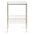 thumbnail image 3 of Kate and Laurel Trubey Modern Side Table, 15.75 x 8 x 24.6, Silver, Contemporary End Table With Glass Top, 3 of 8