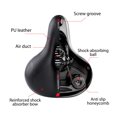 ShYlai PU Leather Road Bike Saddle Shockabsorbing Hollow Mountain Bike