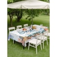 thumbnail image 3 of Outdoor Tablecloth with Umbrella Hole and Zipper, Octopus Coastal Rectangle Table Cloth 60x120 Inch Waterproof Tablecloth, Summer Nautical Starfish Coral Ocean Picnic Table Cover for Patio Camping, 3 of 7