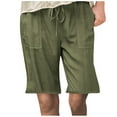 thumbnail image 2 of AXXD Shorts For Women Clearance Under $10,Plus Size Solid Tightness Cropped Trousers Pocket Overalls Gym Shorts Women Plus Size Army Green L, 2 of 4