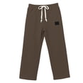 thumbnail image 4 of Mens Casual Knit Pants Loose Straight Leg Drawstring Waist Comfort Trousers, 4 of 4