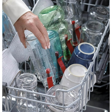 GE - Top Control Built-In Dishwasher with Stainless Steel Tub, 3rd Rack, 46dBA - Black Slate