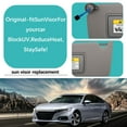 thumbnail image 4 of Sun Visor Replacement Fit For Honda Accord 2008-2017, OE:83280-TA5-A51ZA, Driver Left & Passenger Right Side, Sun Visor With Mirror And Light-beige-right, 4 of 6