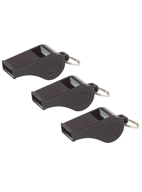 Dick Martin Sports MASP20-3 1.75 in. Whistle Small Plastic, Black - 12 Per Pack - Pack of 3