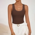 thumbnail image 5 of PBFRDSJ Women's Studded Ribbed Tank Top Y2k Punk Grunge Square Neck Vest Sleeveless Slim Crop Tops for Going Out Casual, 5 of 9