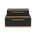 thumbnail image 3 of Zynova Rectangular Box Set - Black Faux Shagreen, 3 of 13
