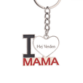 thumbnail image 1 of Hola mundo danés El soporte del llavero de metal del llavero ama a mamá, 1 of 3