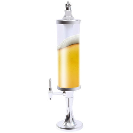 

Miumaeov 3L Beer Tower Drink Dispenser Home Bar Beverages Ice Cold w/ 7 Colors LED Light
