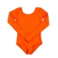 thumbnail image 2 of Leveret Kids Long Sleeve Leotard Orange S (6-8), 2 of 2