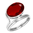 thumbnail image 1 of 925 Silver Ring For Women - Men Red Ruby Simulated Stone Silver Ring Size 13 July Birthstone Elegant Silver Ring Size 13 Gift For Ladies On Thanksgiving 925 Silver Jewelry With Gemstone, 1 of 5