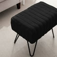 thumbnail image 2 of 44 Colors Super Mink Faux Fur Green Ottoman Bench, Eden, Living Room Foot Rest Stool Entryway Makeup Bench End of Bed Bedroom Home Decor Chair for Sitting,19" x 13" x 17", 2 of 19