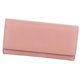 thumbnail image 3 of Cartera larga para mujer, de gran capacidad, de piel sintética, a la moda, para billetes, tarjetas, monedas, raíz de loto, color rosa, 3 of 14