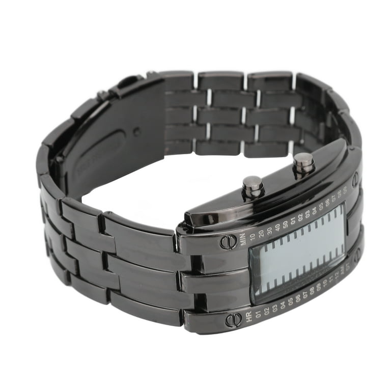 new time　 ZX LED Watch Unique Binary Time Mode Display Convex Arc