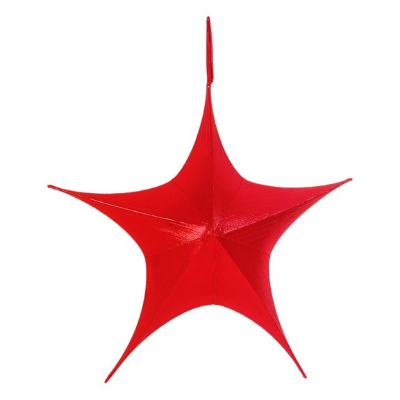 LYINGF Foldable 3D Hanging Star Decoration with Lights - Christmas Tree Topper and Ceiling Ornament, Easy-to-Assemble Star Design for Indoor Holiday Decorations