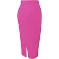 thumbnail image 2 of Women's Office Work Pencil Skirt Stretch High Waist Below Knee Bodycon for Business Casual, 2 of 19