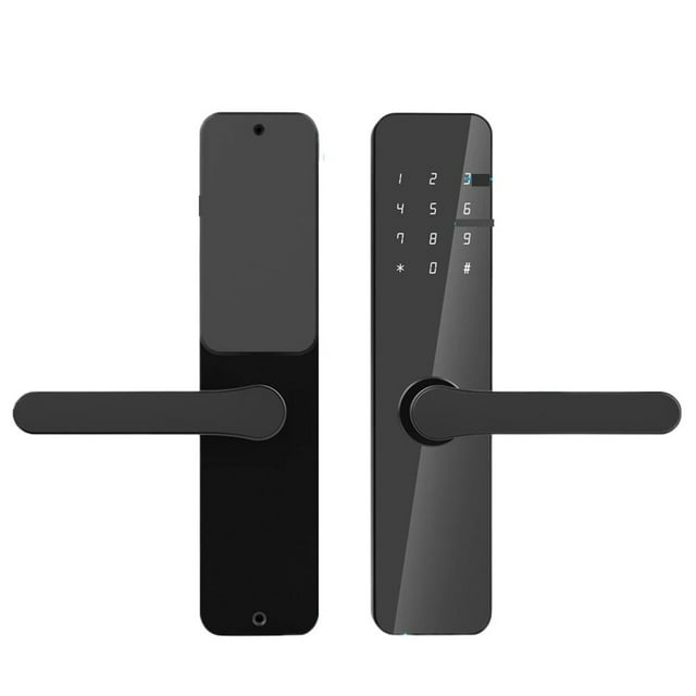 Serrure de Porte Intelligente Contrôle par Application Serrure de Porte Numérique avec Poignée Serrure à Clavier Serrure de Porte Électronique pour Maison Hôtel Location, Intelligente et Pratique