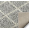 thumbnail image 3 of Well Woven Madison Shag Trellis Moroccan Area Rugs, Light Gray, 3 of 6