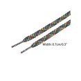 thumbnail image 3 of Shiny Colorful Metallic Laces, Flat Thin Glitter Shoe Laces 2 Pairs Style-01 60cm/23.6", 3 of 5
