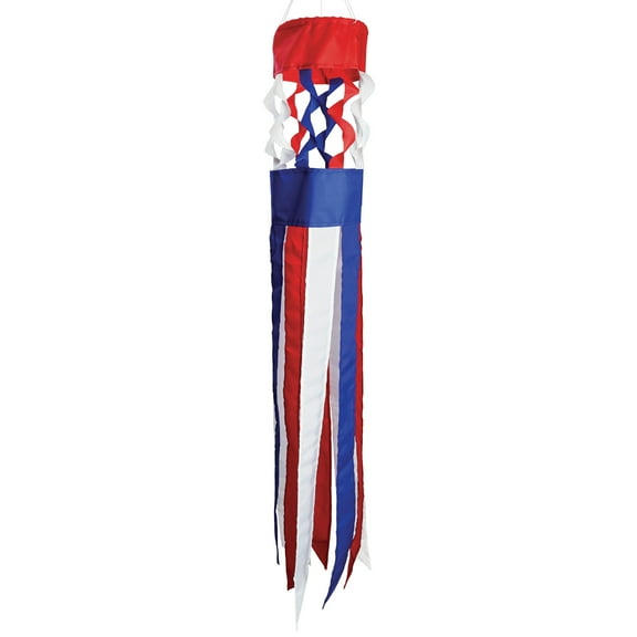 In the Breeze 4677 — Patriot Twistair Windsock, Hanging Novelty Patio Decor