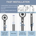 thumbnail image 4 of Ion Drops Shower Head, 4 Spray Mode Ion Drops Filtered Showerhead with 59 Inch Hose and Holder, High Pressure Shower Head and Hose Set with Pause Switch for Pets Bath-Remove Chlorine (Gray), 4 of 8