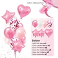 thumbnail image 3 of Party Decorations Balloons Banners Happy Birthday Kit Pink Party PomPom Flower Confetti Ribbons Foil Fringe Curtain Girls Women Décor Supplies, 3 of 7
