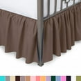thumbnail image 1 of Ruffled Bed Skirt with Split Corners - King, Brown, 18" Drop Bedskirt- Blissford, 1 of 2