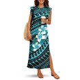 thumbnail image 3 of KUIFORTI Matching Vacation Outfits for Couples Polynesian Tribal Women's Casual Dresses & Men's Hawaiian Shirt Quick-dry Maxi Dress with Soft Fabric Gifts for Couples, 3 of 7